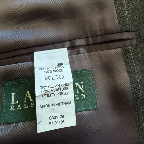 Ralph Lauren Gray Pinstripe Two-Piece Suit